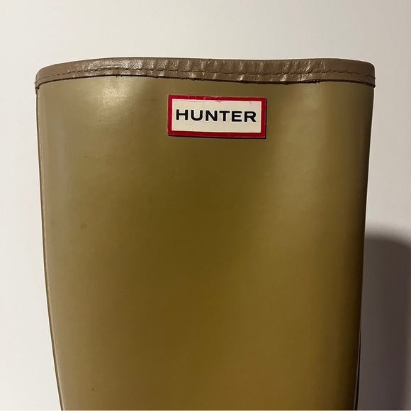 Tan Hunter Lonny High Heel Platform Rubber Rain Boot - Picture 4 of 15